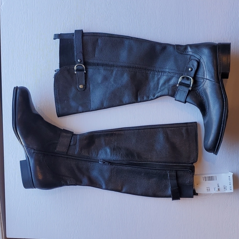 Naturalizer Black Riding Boot sz 5 NWT
